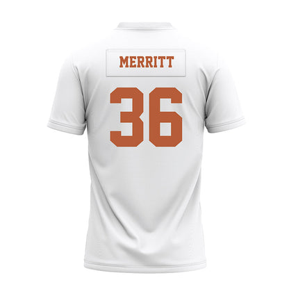 Texas - NCAA Football : Quinn Merritt - White Premium Football Jersey-1