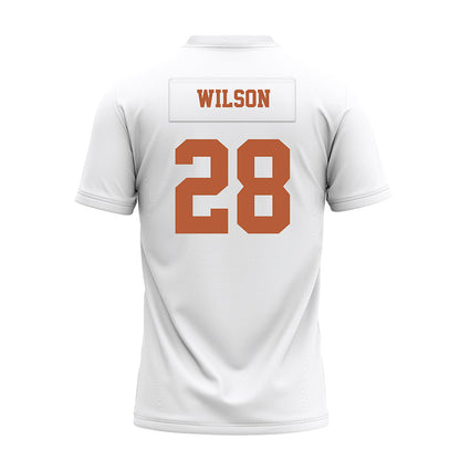Texas - NCAA Football : Santana Wilson - White Premium Football Jersey-1