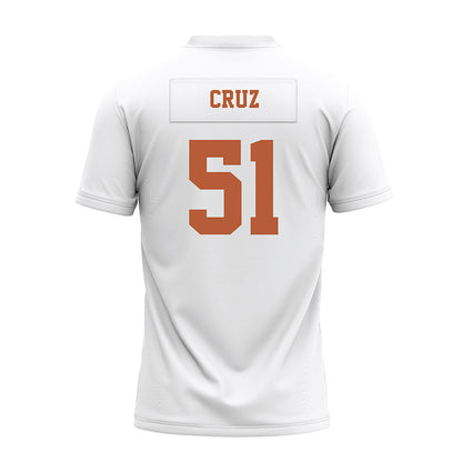 Texas - NCAA Football : Daniel Cruz - White Premium Football Jersey-1
