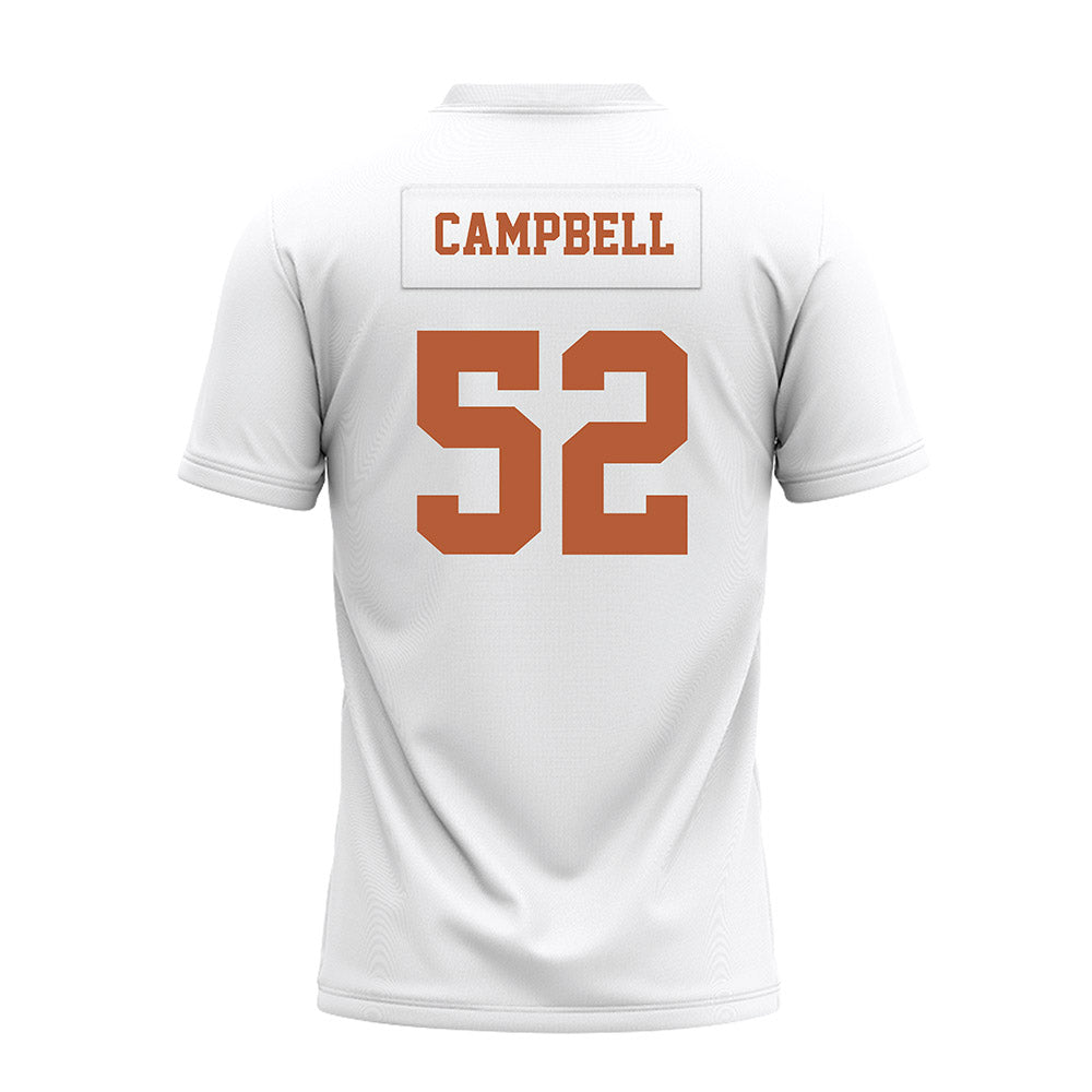 Texas - NCAA Football : Dj Campbell - White Premium Football Jersey-1