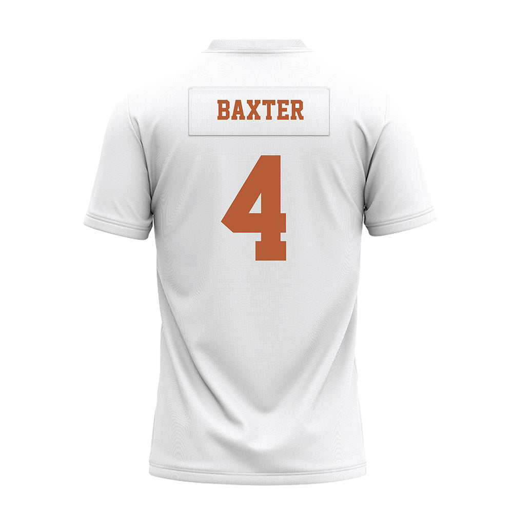 Texas - NCAA Football : CJ Baxter - White Premium Football Jersey-1