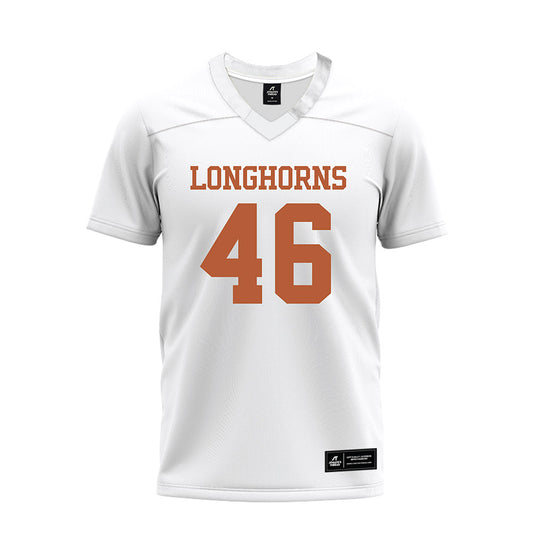Texas - NCAA Football : Olalekan Orogbo - White Premium Football Jersey-0