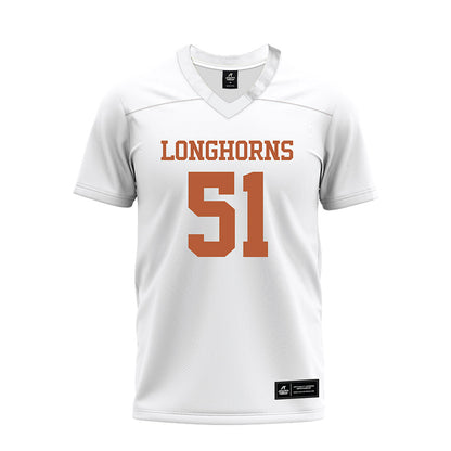 Texas - NCAA Football : Marshall Landwehr - White Premium Football Jersey-0
