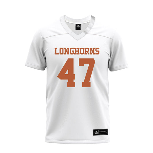 Texas - NCAA Football : Charlie Feris - White Premium Football Jersey-0
