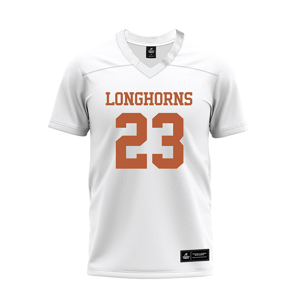 Texas - NCAA Football : Jordon Johnson-Rubell - White Premium Football Jersey-0
