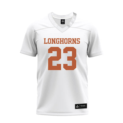 Texas - NCAA Football : Jordon Johnson-Rubell - White Premium Football Jersey-0