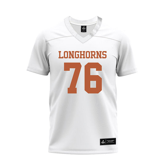 Texas - NCAA Football : Jackson Christian - White Premium Football Jersey-0