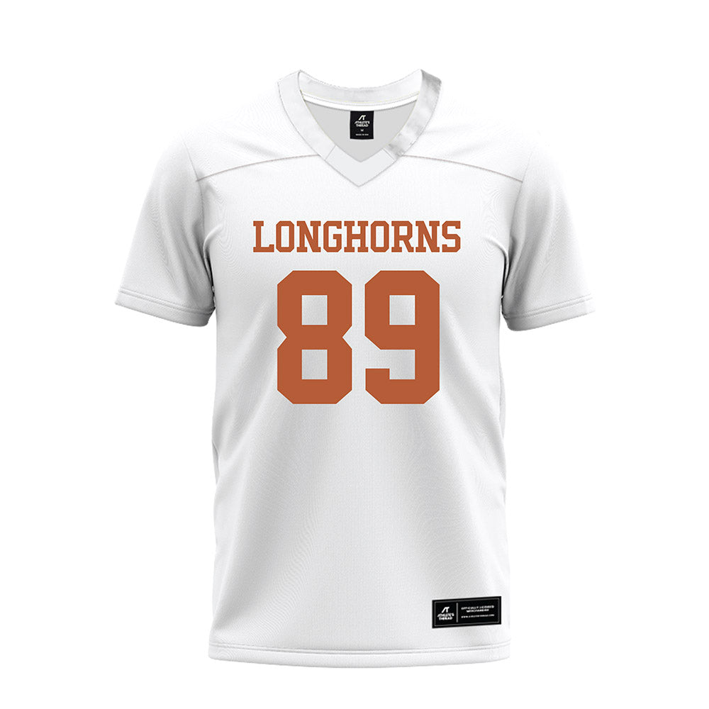 Texas - NCAA Football : Ty Boatright - White Premium Football Jersey-0