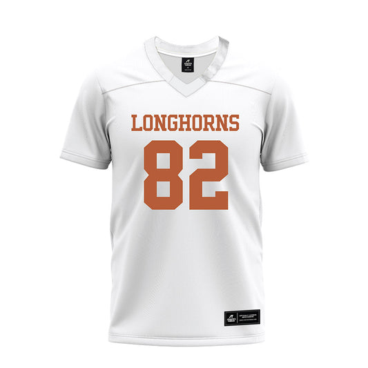 Texas - NCAA Football : Ridge Barker - White Premium Football Jersey-0