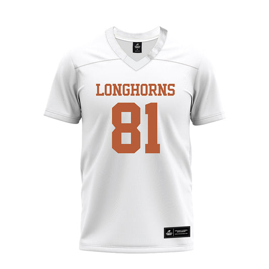 Texas - NCAA Football : Juan Davis - White Premium Football Jersey-0