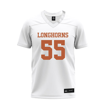 Texas - NCAA Football : Melvin Hills Iii - White Premium Football Jersey-0