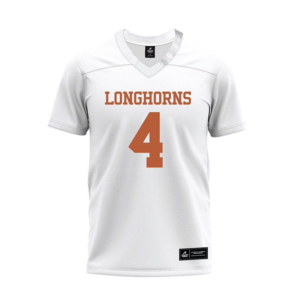 Texas - NCAA Football : Jelani McDonald - White Premium Football Jersey-0