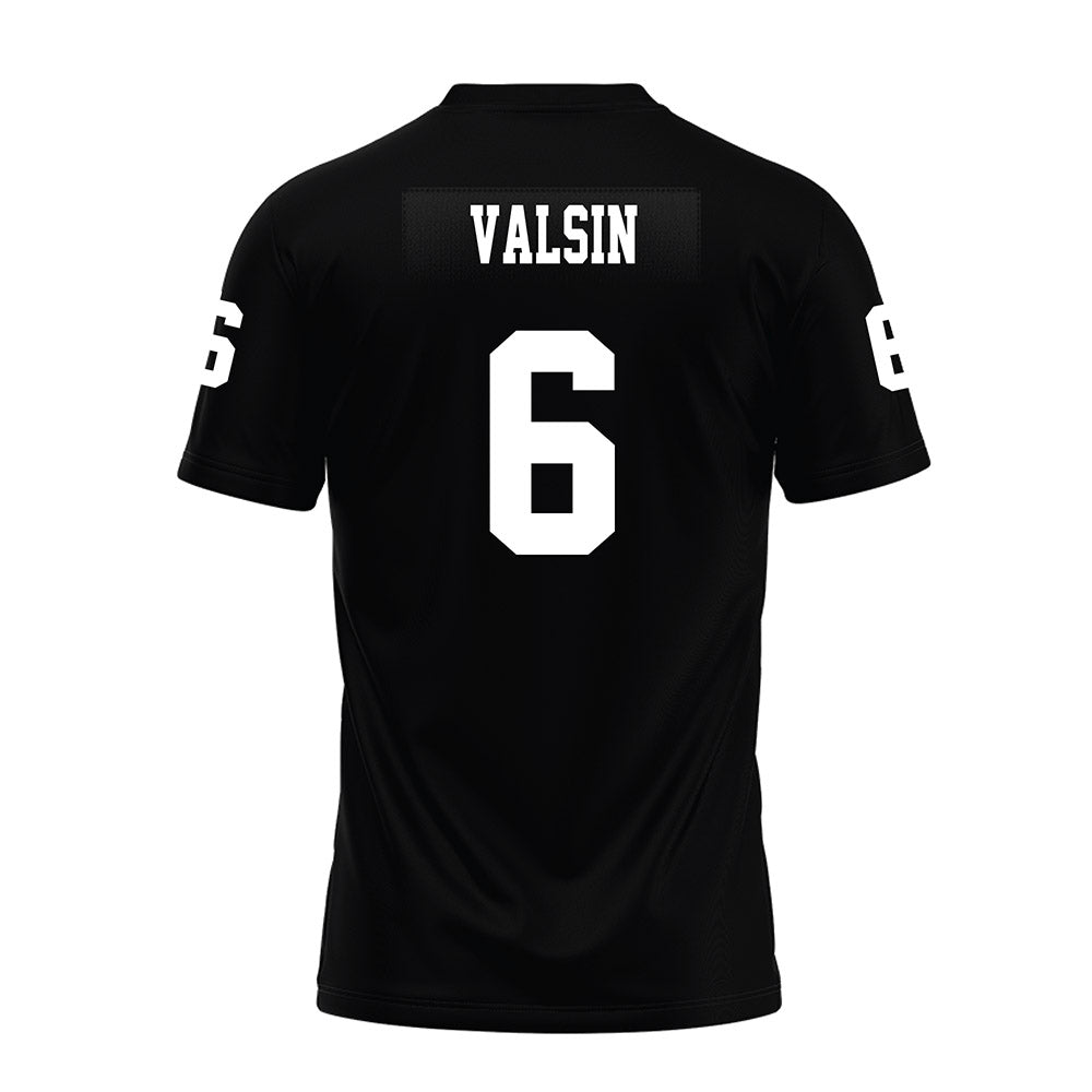 Texas Tech - NCAA Football : Kelby Valsin - Black Premium Football Jersey-1