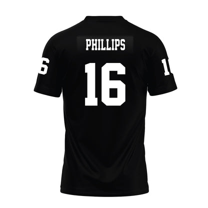 Texas Tech - NCAA Football : Holden Phillips - Black Premium Football Jersey-1