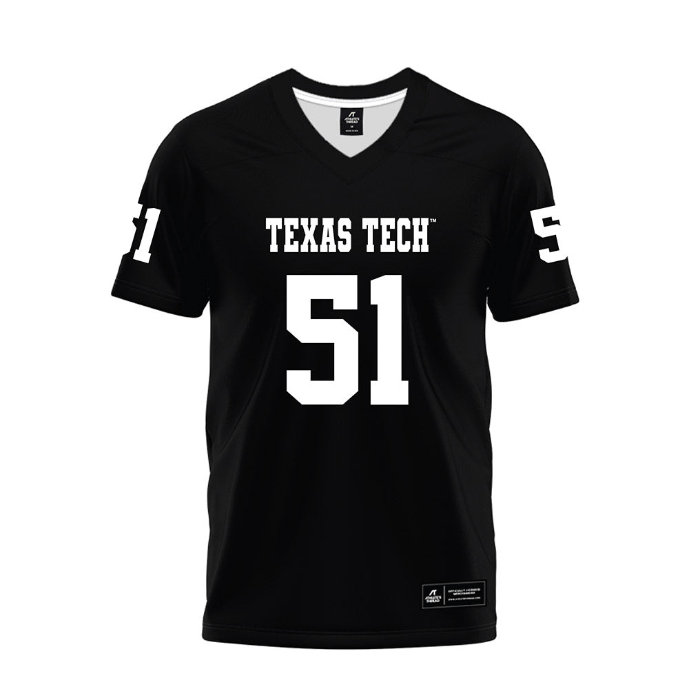 Texas Tech - NCAA Football : Jayden Cofield - Black Premium Football Jersey-0