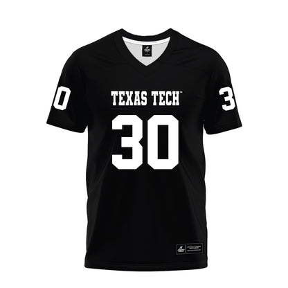 Texas Tech - NCAA Football : Mikal Harrison-Pilot - Black Premium Football Jersey-0