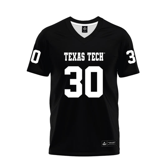 Texas Tech - NCAA Football : Mikal Harrison-Pilot - Black Premium Football Jersey-0