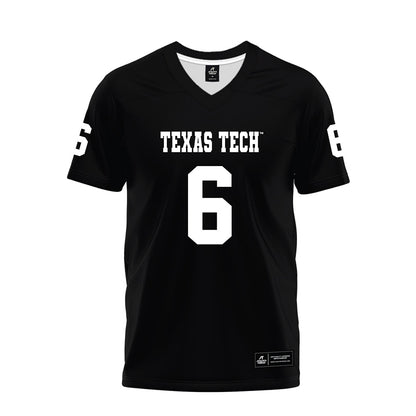 Texas Tech - NCAA Football : Kelby Valsin - Black Premium Football Jersey-0