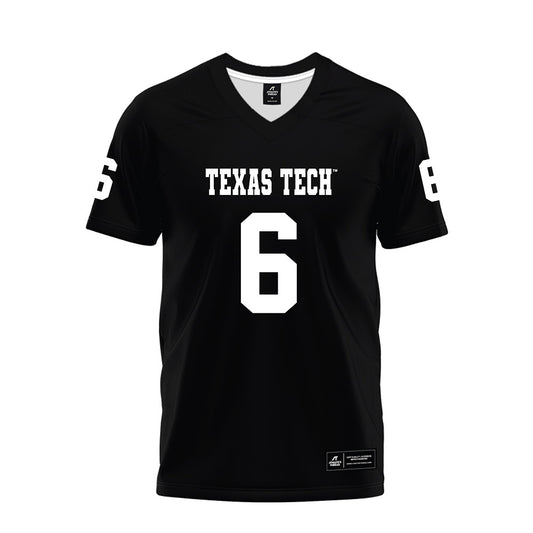 Texas Tech - NCAA Football : Kelby Valsin - Black Premium Football Jersey-0
