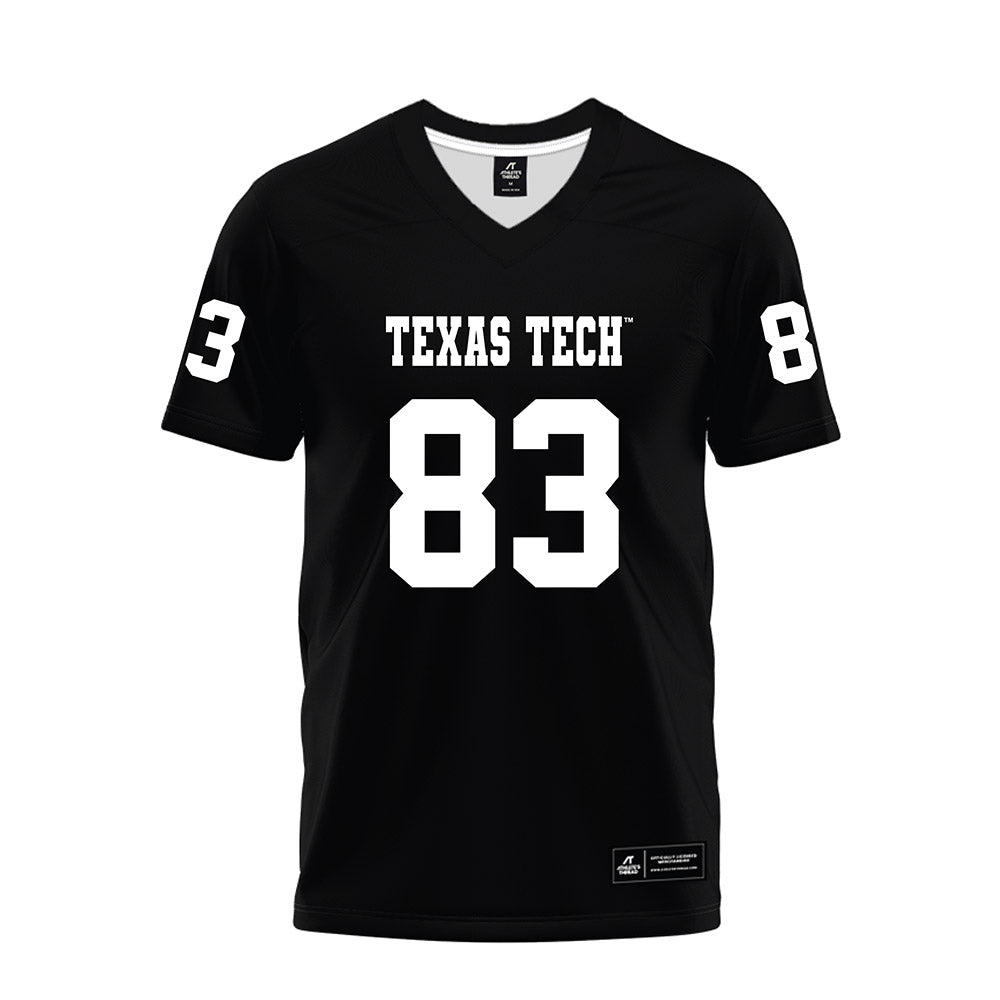 Texas Tech - NCAA Football : Jack Esparza - Black Premium Football Jersey-0