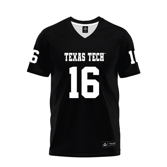 Texas Tech - NCAA Football : Holden Phillips - Black Premium Football Jersey-0
