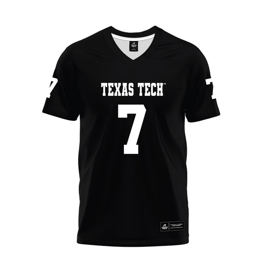 Texas Tech - NCAA Football : Brenden Jordan - Black Premium Football Jersey-0
