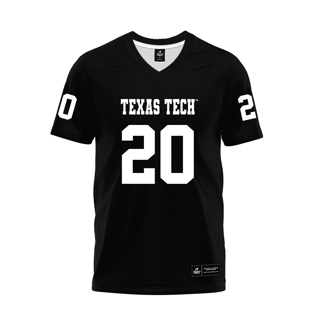 Texas Tech - NCAA Football : J'koby Williams - Black Premium Football Jersey-0