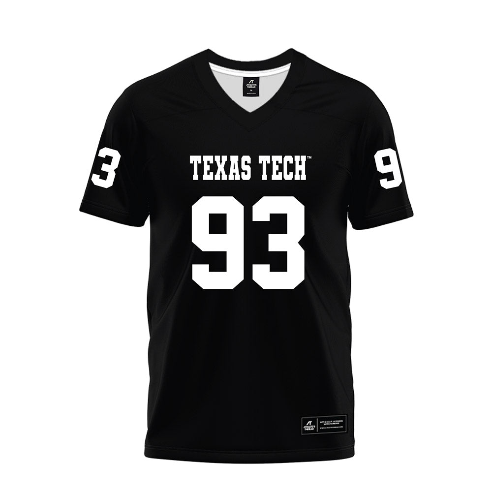 Texas Tech - NCAA Football : Dylan Singleton - Black Premium Football Jersey-0