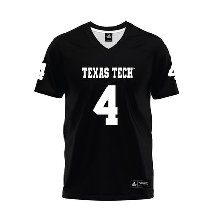 Texas Tech - NCAA Football : Maurion Horn - Black Premium Football Jersey-0