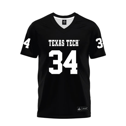 Texas Tech - NCAA Football : Trent Low - Black Premium Football Jersey-0