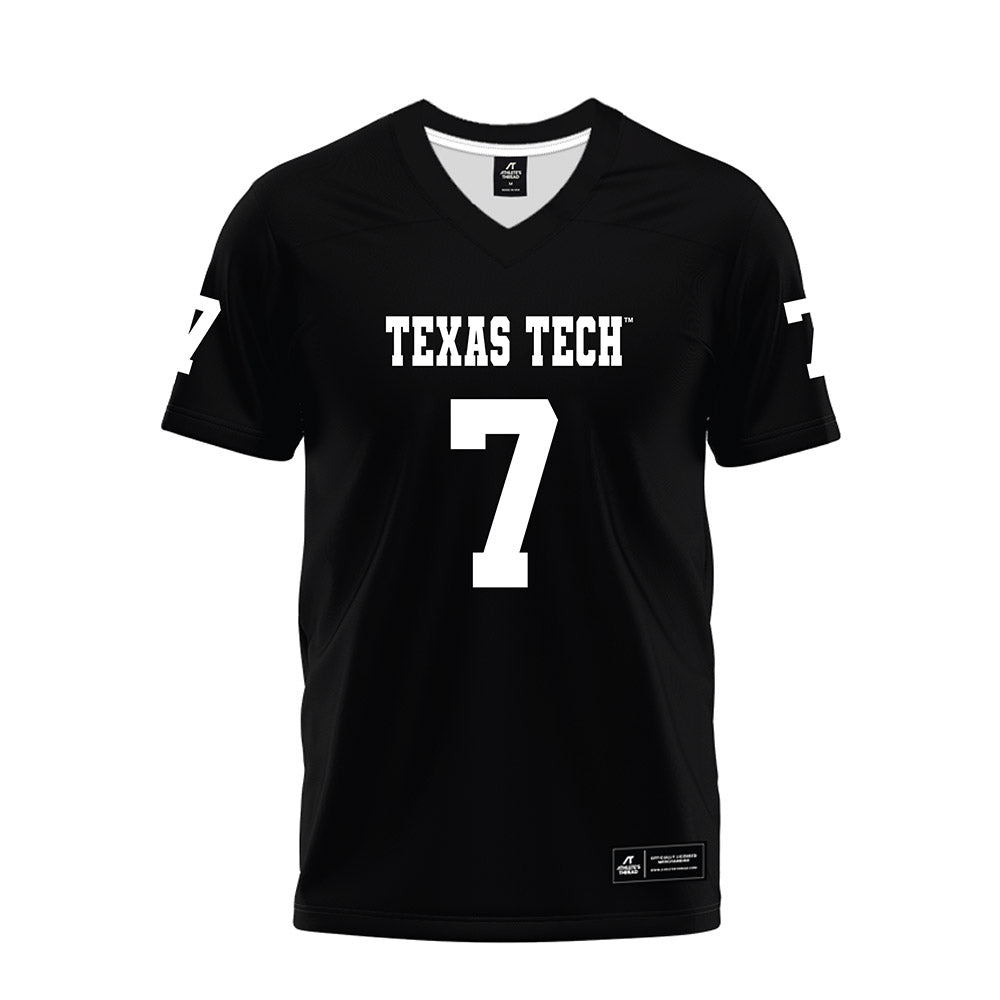 Texas Tech - NCAA Football : Terrance Carter Jr - Black Premium Football Jersey-0