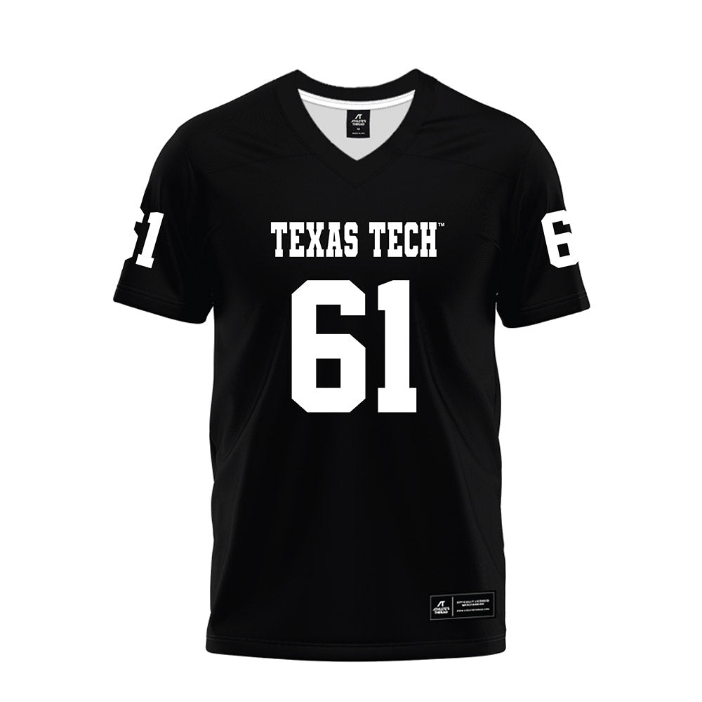 Texas Tech - NCAA Football : Connor Carty - Black Premium Football Jersey-0