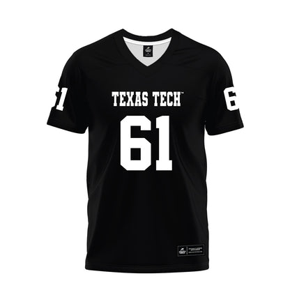 Texas Tech - NCAA Football : Connor Carty - Black Premium Football Jersey-0