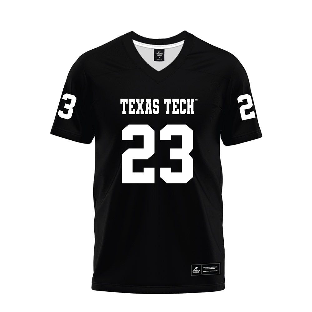 Texas Tech - NCAA Football : Tarrion Grant - Black Premium Football Jersey-0