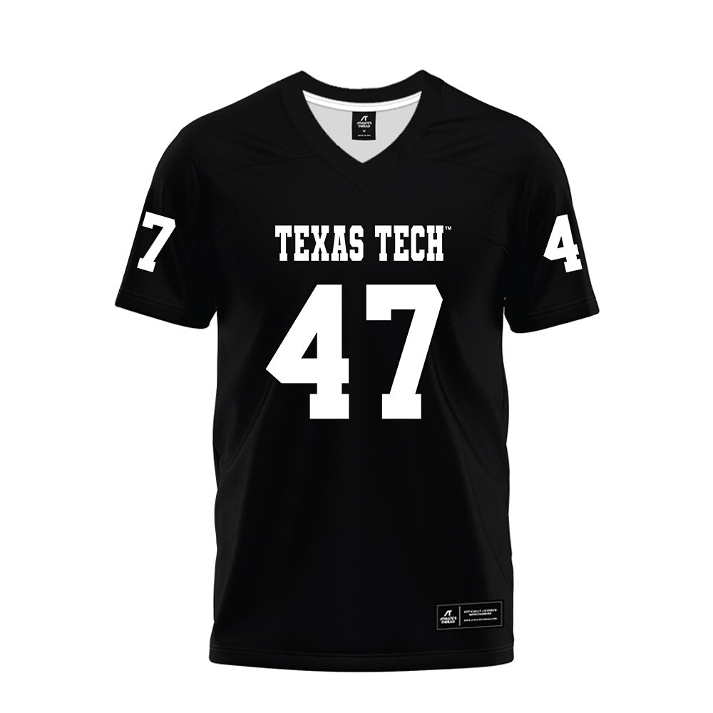 Texas Tech - NCAA Football : Rylan Vagana - Black Premium Football Jersey-0