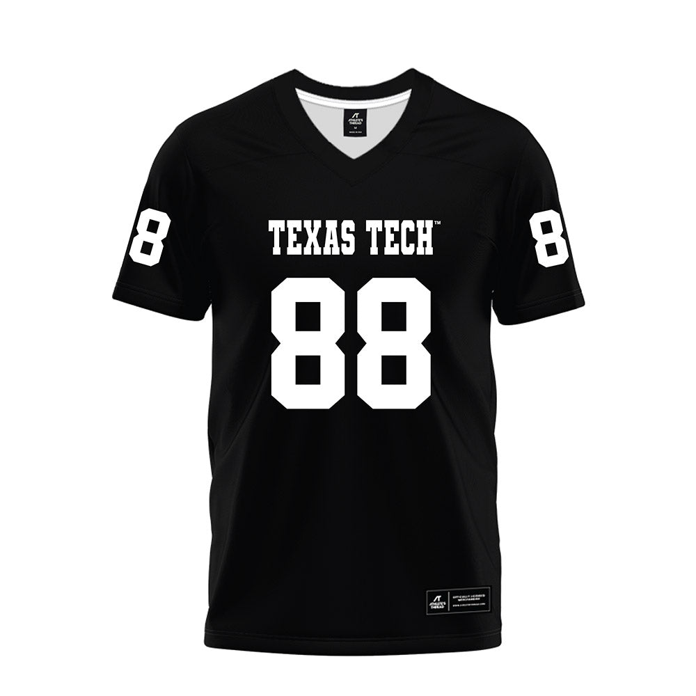 Texas Tech - NCAA Football : Amier Washington - Black Premium Football Jersey-0