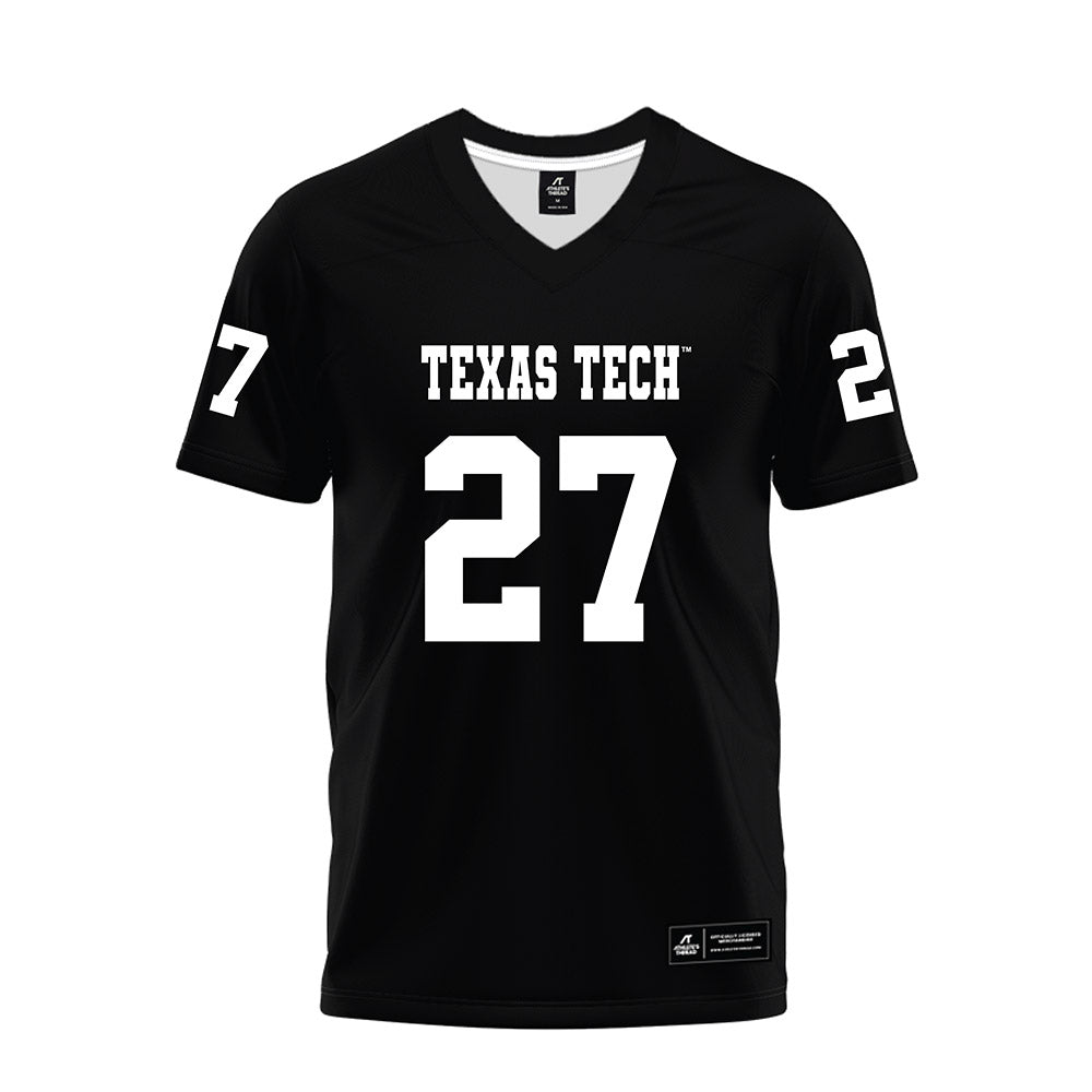 Texas Tech - NCAA Football : Upton Bellenfant - Black Premium Football Jersey-0