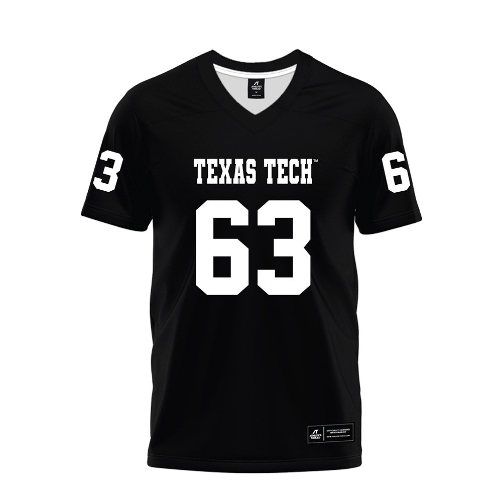 Texas Tech - NCAA Football : Daniel Sill - Black Premium Football Jersey-0