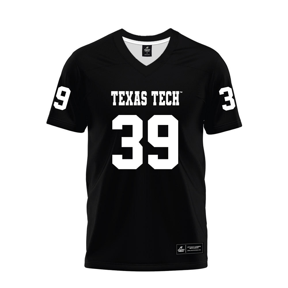 Texas Tech - NCAA Football : Luke Dillingham - Black Premium Football Jersey-0