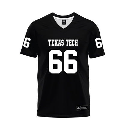Texas Tech - NCAA Football : Jackson Hildebrand - Black Premium Football Jersey-0