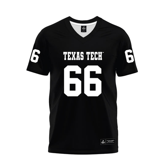 Texas Tech - NCAA Football : Jackson Hildebrand - Black Premium Football Jersey-0