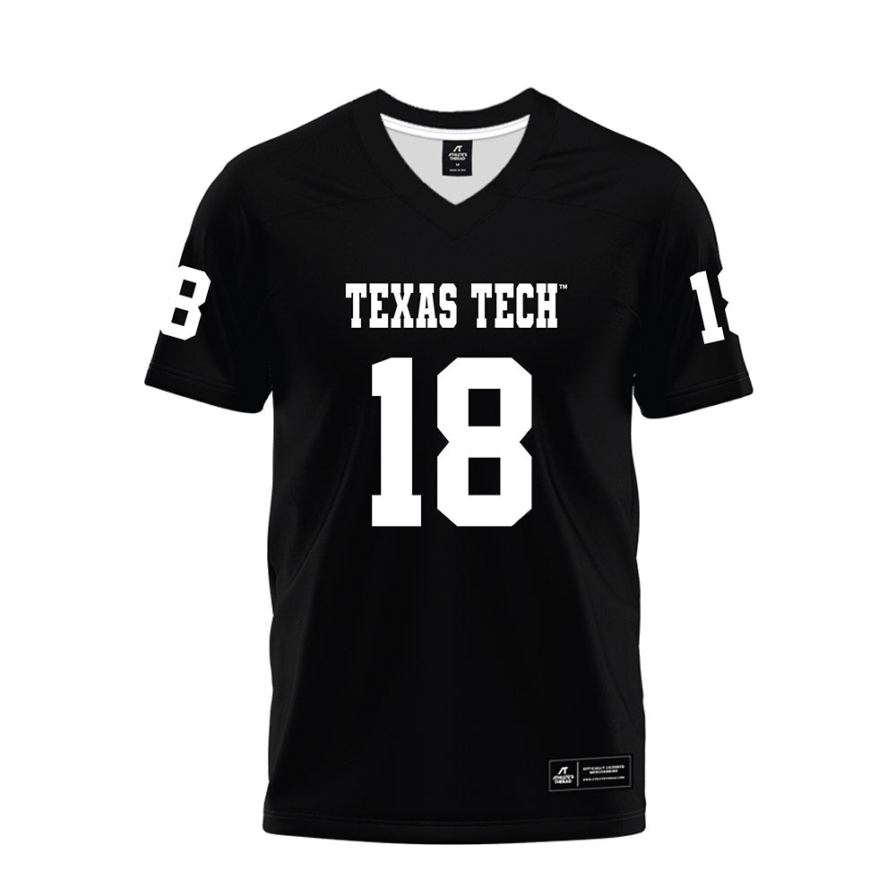 Texas Tech - NCAA Football : Terrell Tilmon - Black Premium Football Jersey-0