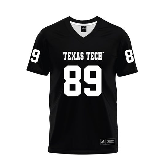 Texas Tech - NCAA Football : Jason Llewellyn - Black Premium Football Jersey-0