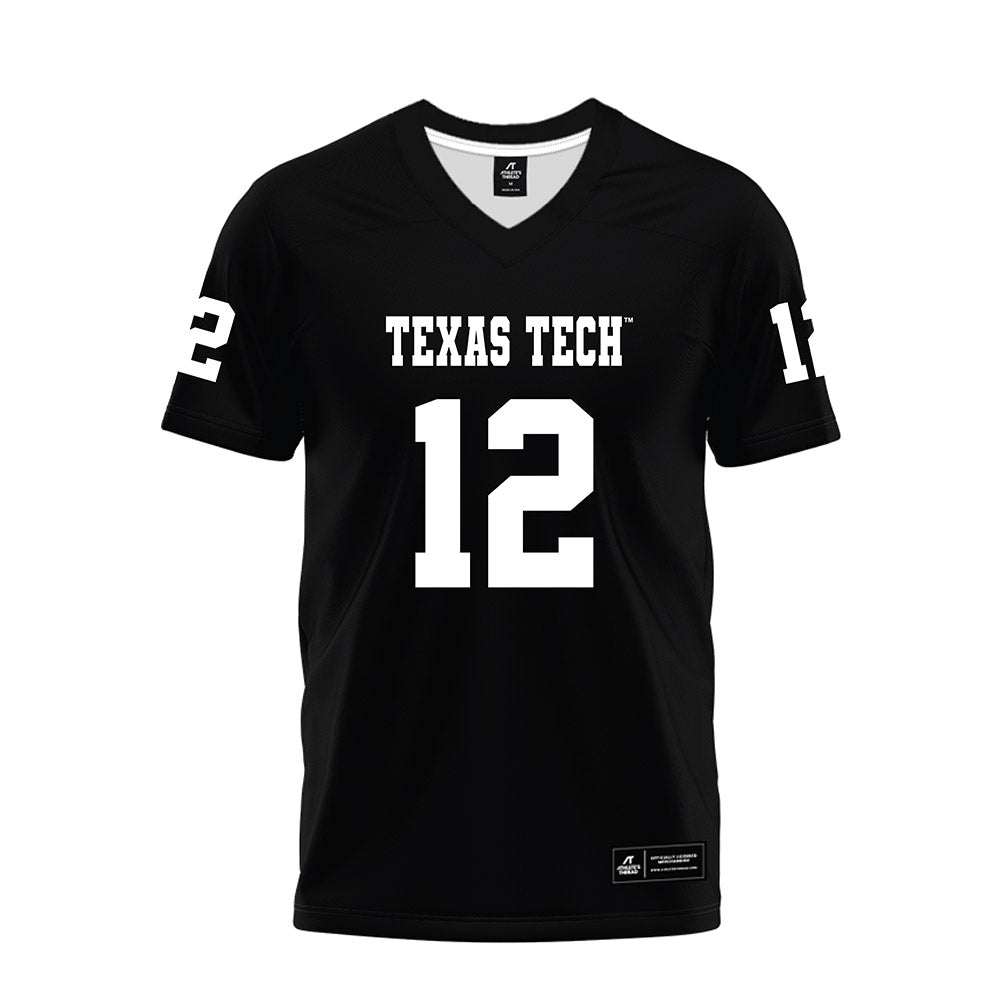 Texas Tech - NCAA Football : Marquez Varice Stevenson - Black Premium Football Jersey-0