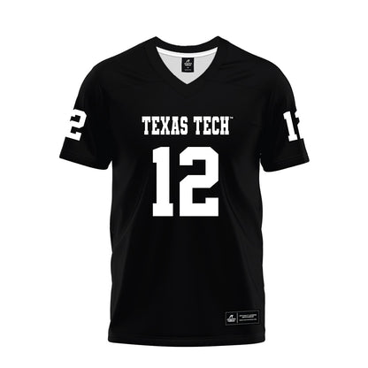 Texas Tech - NCAA Football : Marquez Varice Stevenson - Black Premium Football Jersey-0
