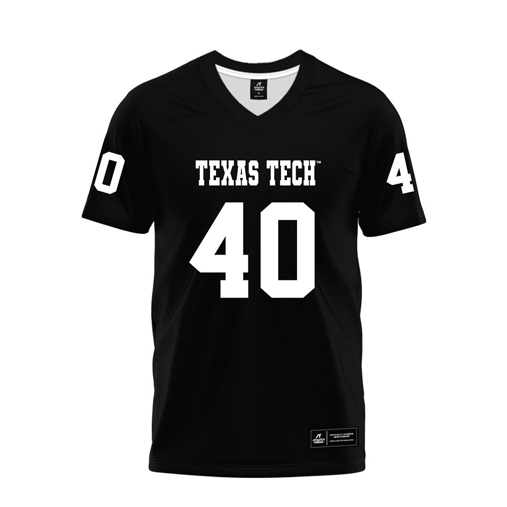 Texas Tech - NCAA Football : Wesley Smith - Black Premium Football Jersey-0
