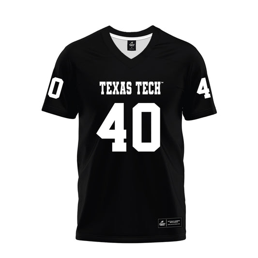 Texas Tech - NCAA Football : Wesley Smith - Black Premium Football Jersey-0