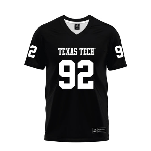 Texas Tech - NCAA Football : Kasen Long - Black Premium Football Jersey-0