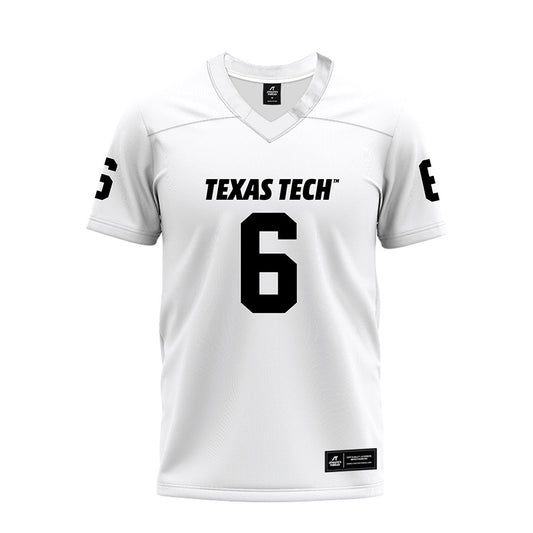 Texas Tech - NCAA Football : Kelby Valsin - White Premium Football Jersey-0
