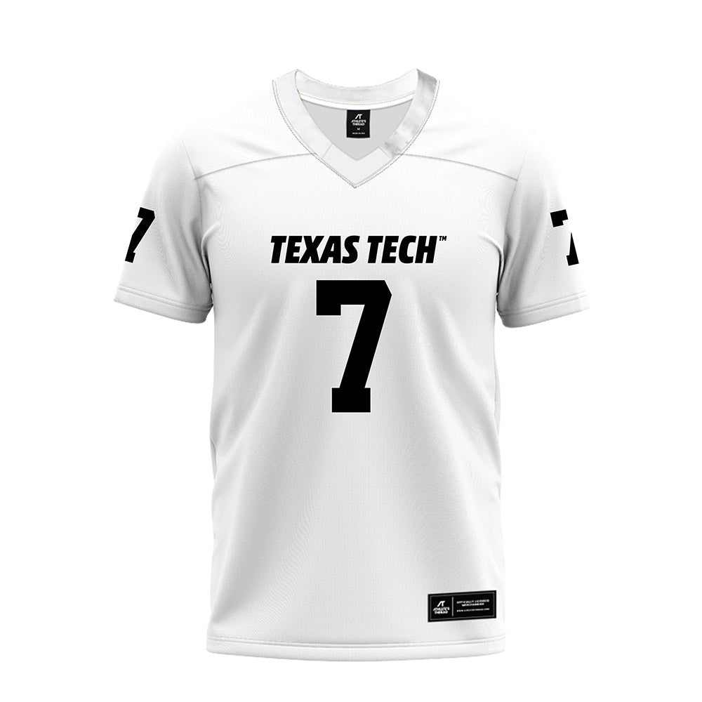 Texas Tech - NCAA Football : Terrance Carter Jr - White Premium Football Jersey-0